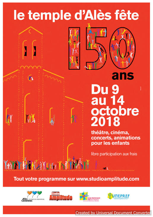affiche  150ans temple aout 2018