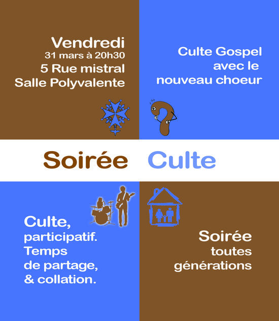 Affiche culte soir 31 Mars