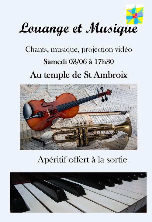 affiche louange et musique