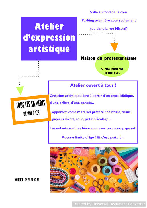 atelier de création artistique
