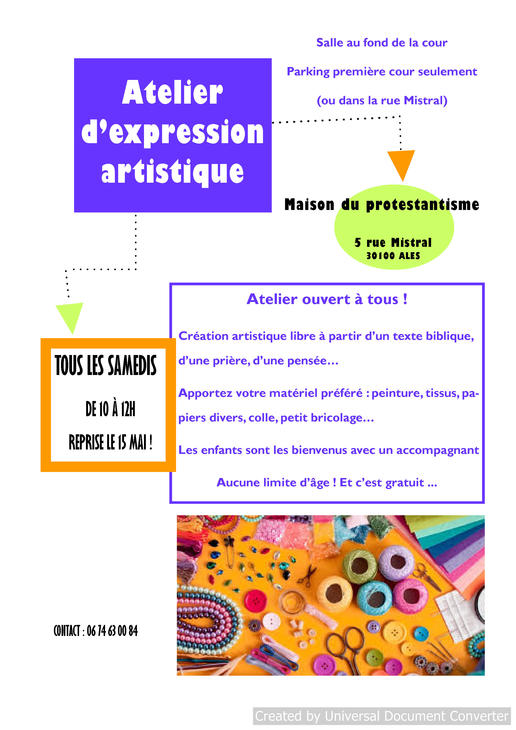 atelier de création artistique