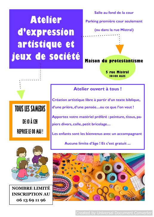 atelier de création artistique