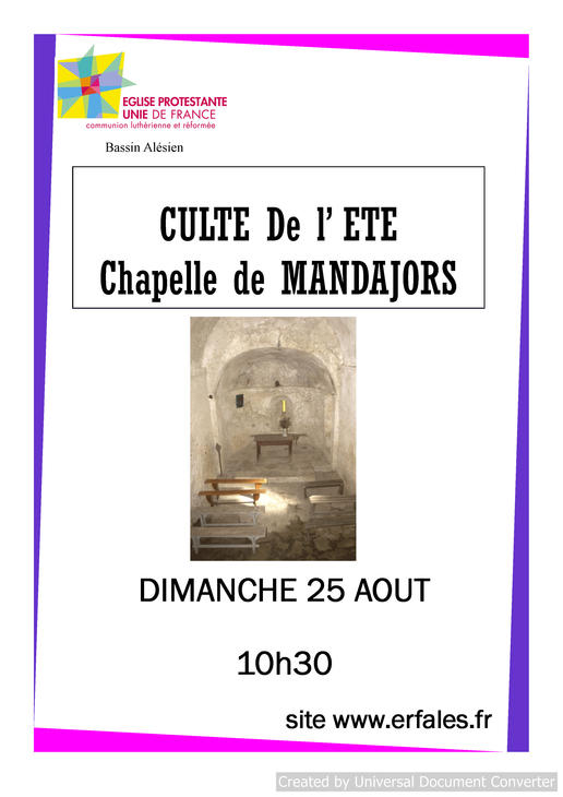 chapelle mandjors