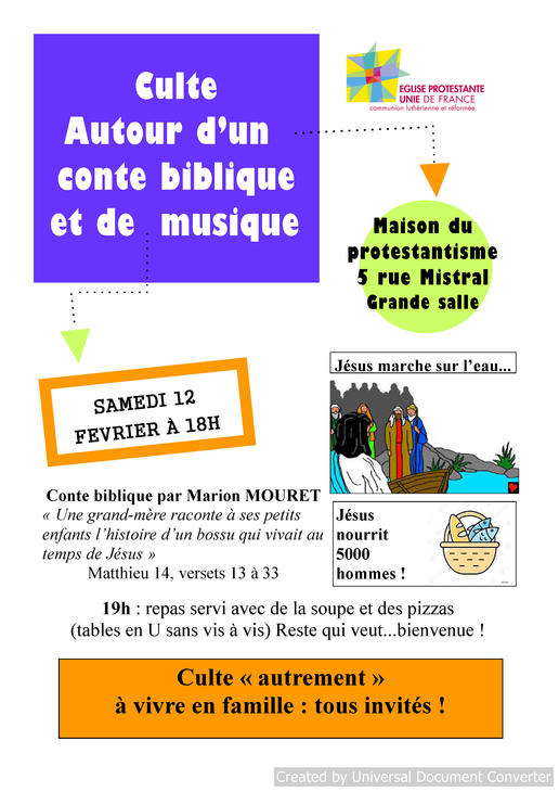 culte 12 février