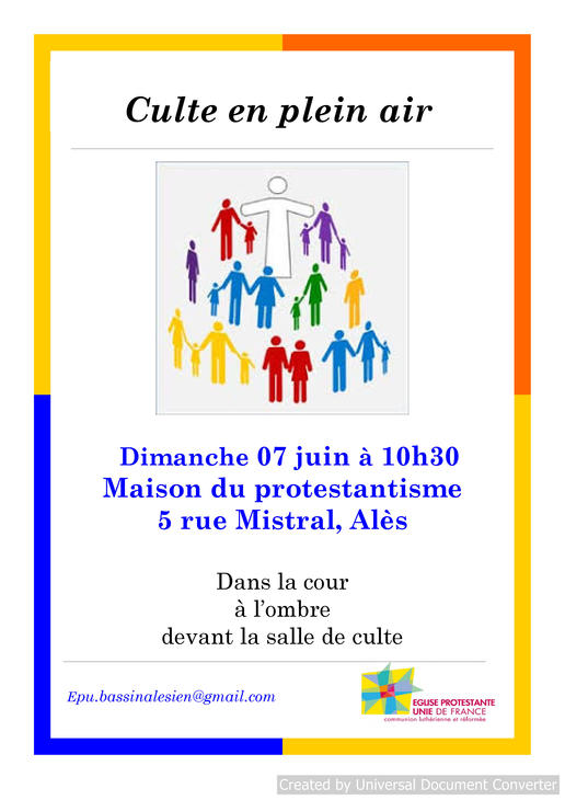 culte en plein air 07 juin
