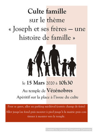 culte famille 15.03.20