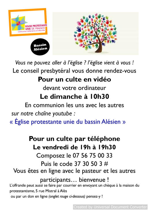 culte web dimanche