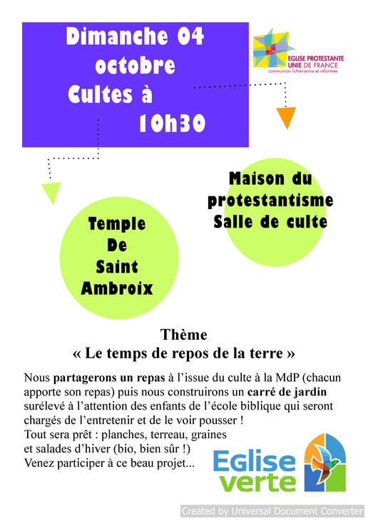 cultes 04 octobre