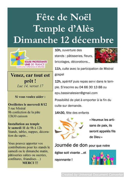 fête Noël 12 décembre