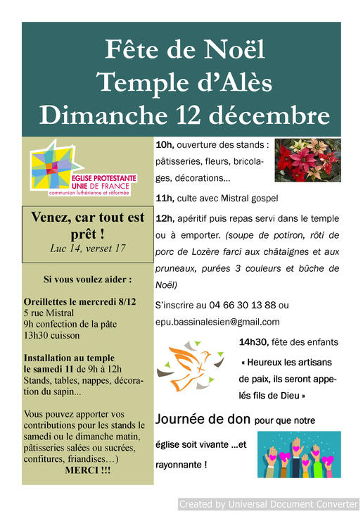 fête Noël 12 décembre