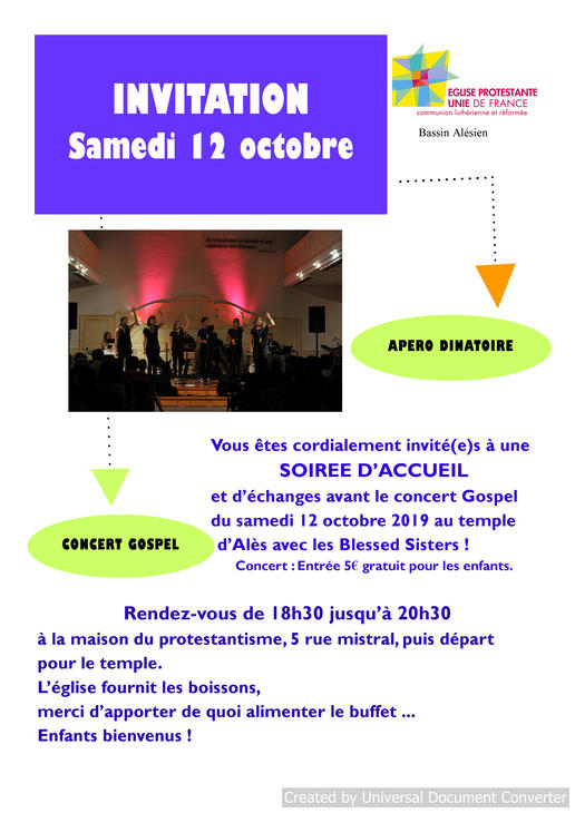 soirée accueil gospel