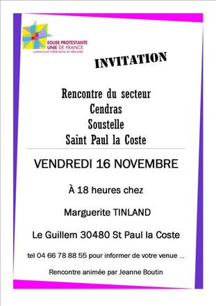 veillée 16 novembre