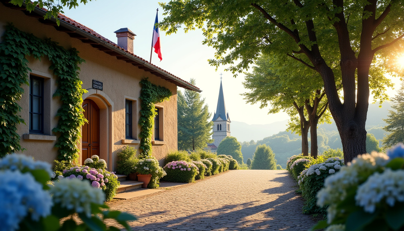 Façade de la mairie de Saint-Paul-la-Coste, bâtiment communal entouré de verdure