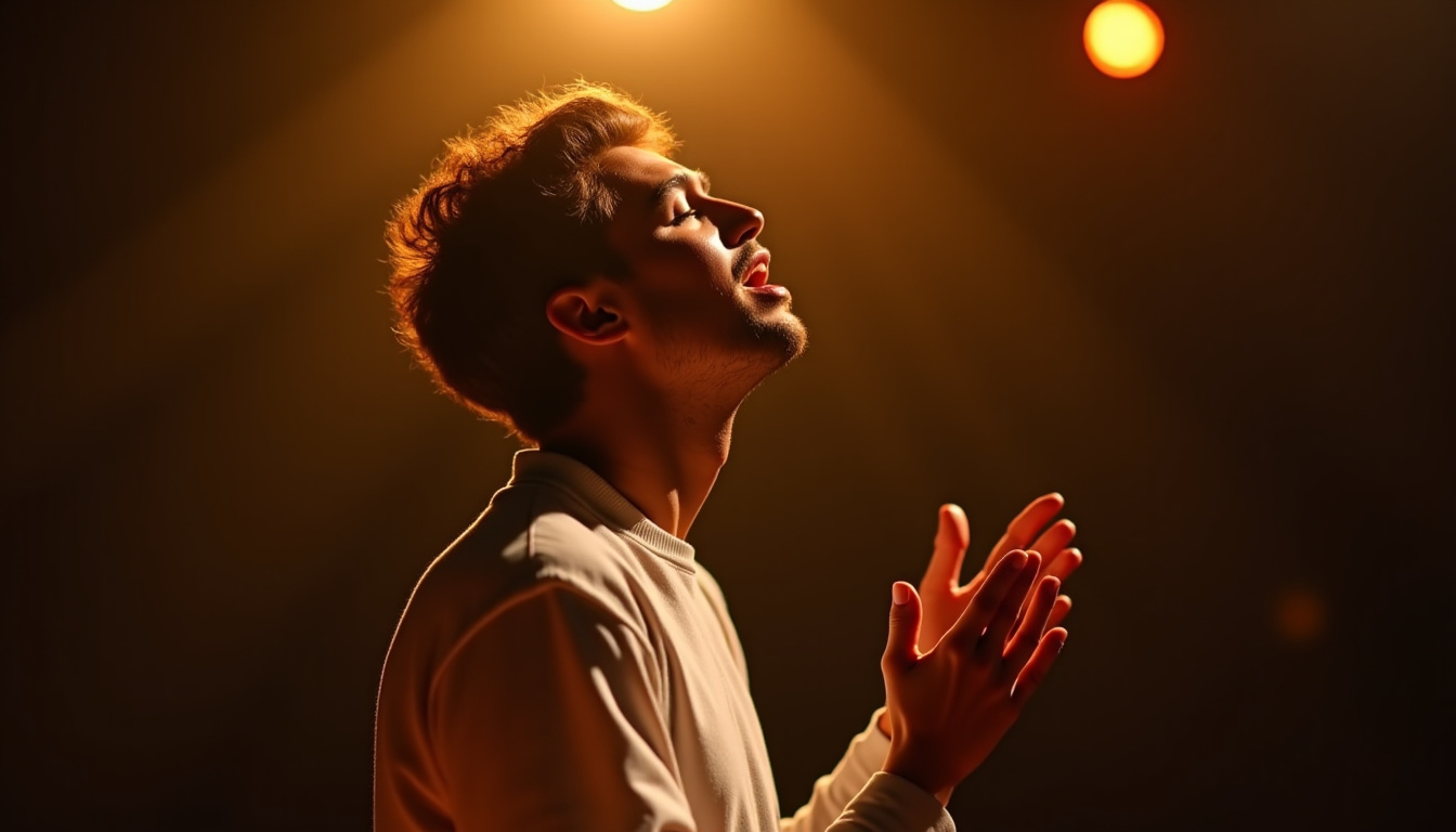 Hantz Lenny interprétant le cantique 