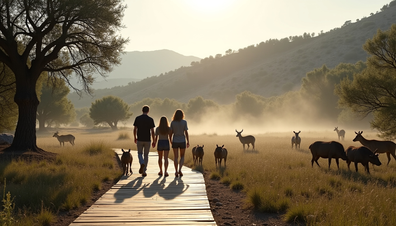 Animaux en semi-liberté au zoo de La Barben