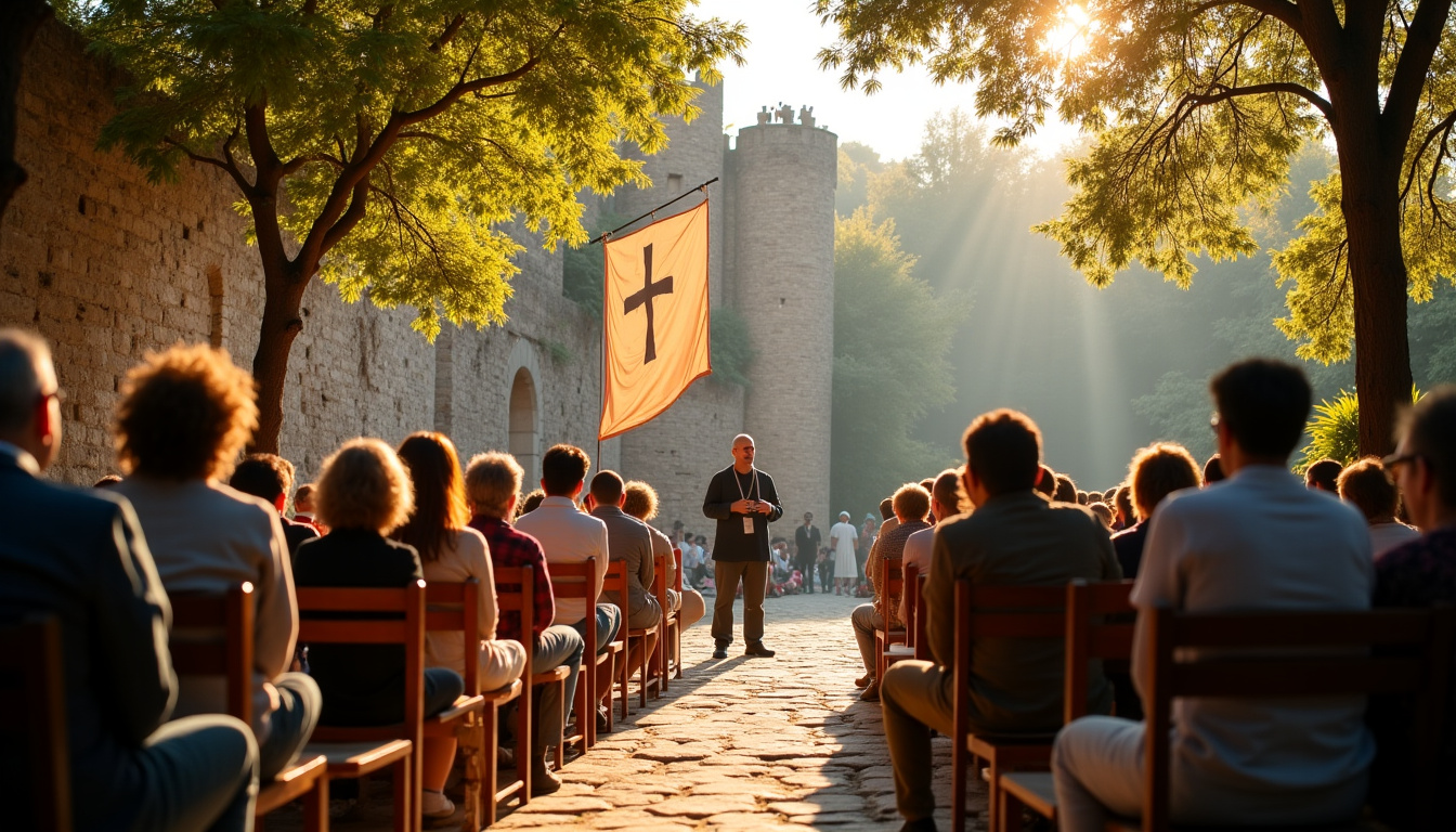 Conférence historique en plein air lors de l’assemblée du désert au Mas Soubeyran