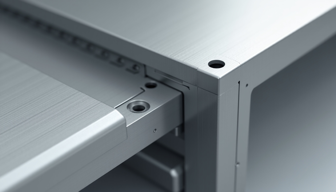 Détail de la structure métallique et des fixations d’un toboggan Atlantic, montrant les soudures renforcées et les joints d’étanchéité