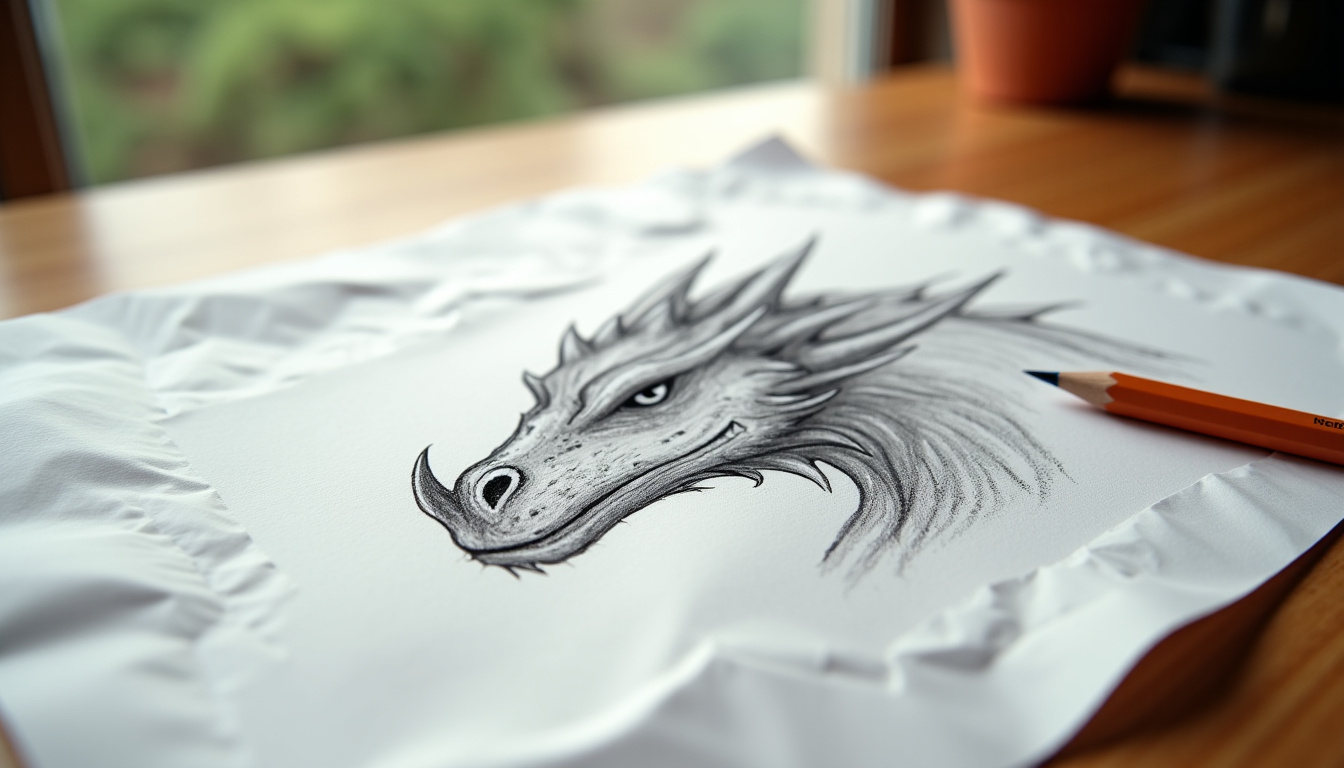 Esquisse étape par étape de la tête d