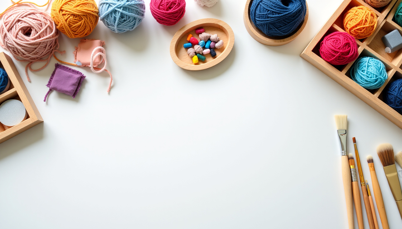 Tableau de matériaux créatifs organisés pour différents types d