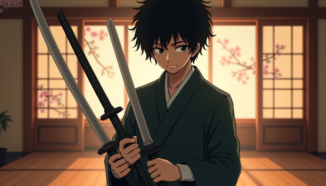 Zoro tenant ses trois sabres: Wado Ichimonji, Enma et Sandai Kitetsu