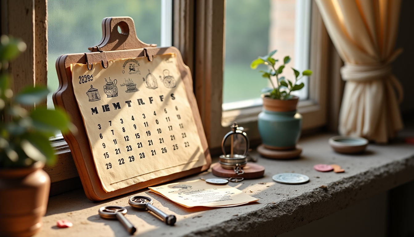 Calendrier illustré des brocantes et vide-greniers en Loire
