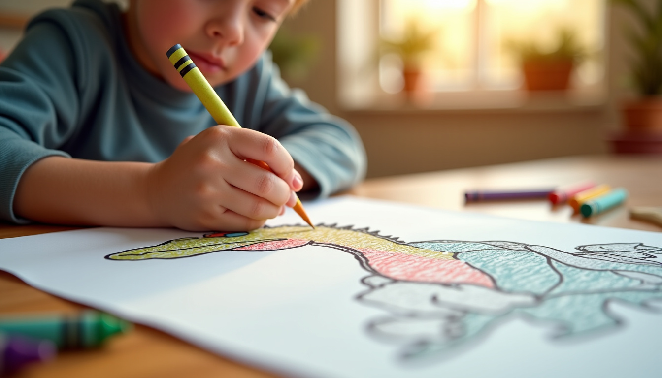 Les enfants adorent colorier des dinosaures en 2026