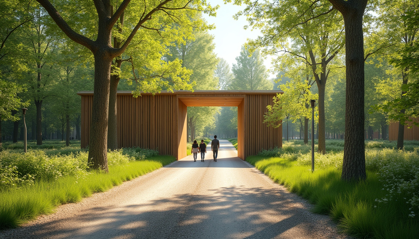 Entrée principale du Parc des Combes au Creusot, vue générale avec panneau d