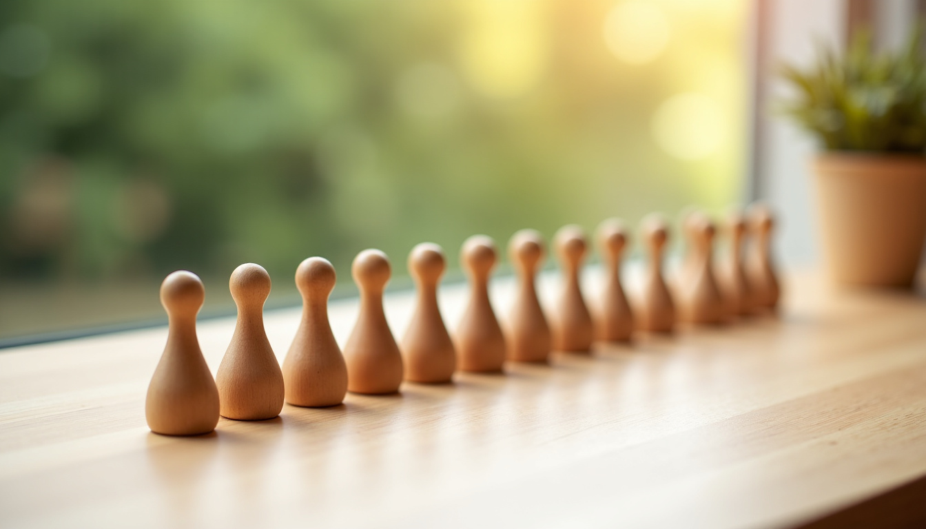 Matériel complet du molkky: 12 quilles en bouleau et un tikku en bois