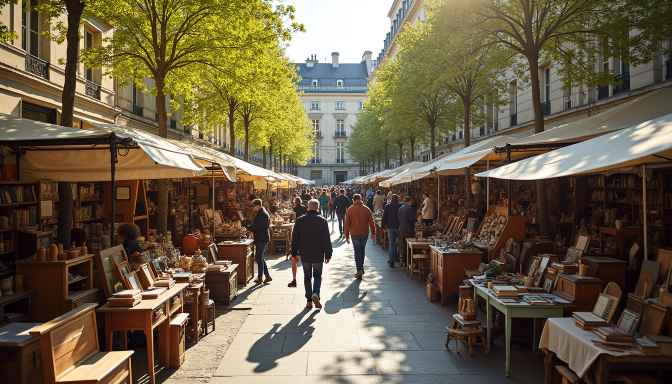 Grand rassemblement de brocanteurs sur la place des Quinconces à Bordeaux
